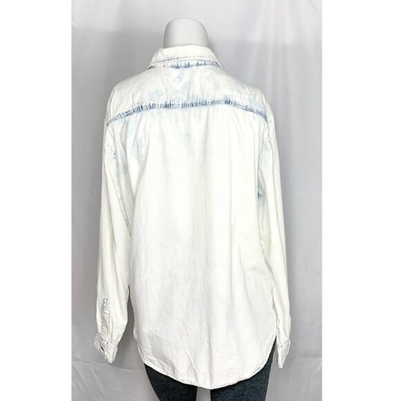 VANILLA STAR Bleached out denim top - Picture 3 of 6